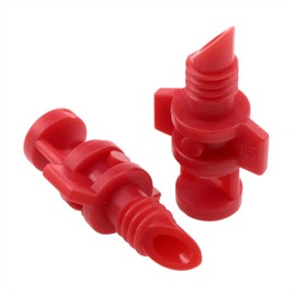 FINBe 360-Degree Micro Sprayer Garden Lawn Irrigation Spray Head for Plant Irrigation Systems (360° Red) 100PCS