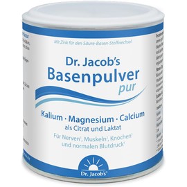 Dr. Jacob's Pure Base Powder, Potassium, Magnesium, Calcium, Zinc, Pure Minerals as Citrate and Lactate, Targeted Mineral and Base Balancing, 200 g, 36 Servings