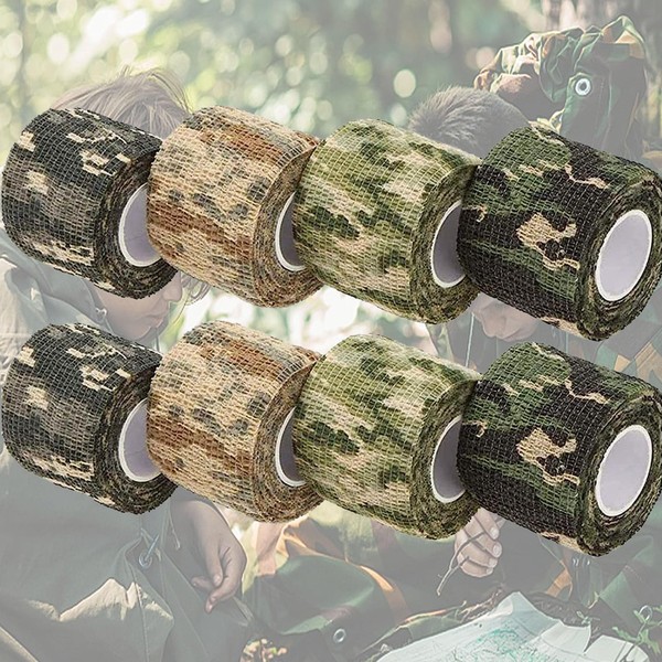 8 rollen camo tapes, multifunktionales tarnung wasserfest camouflage tape wrap