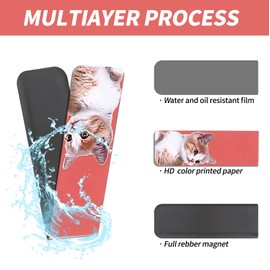 LZJPECES 30 Magnetic Bookmarks, Cute Dogs Cats Page Markers Magnetic, Puppy Pets Animals Magnetics Page Clips Mark for Students Teachers Home Office Study Reading Mark