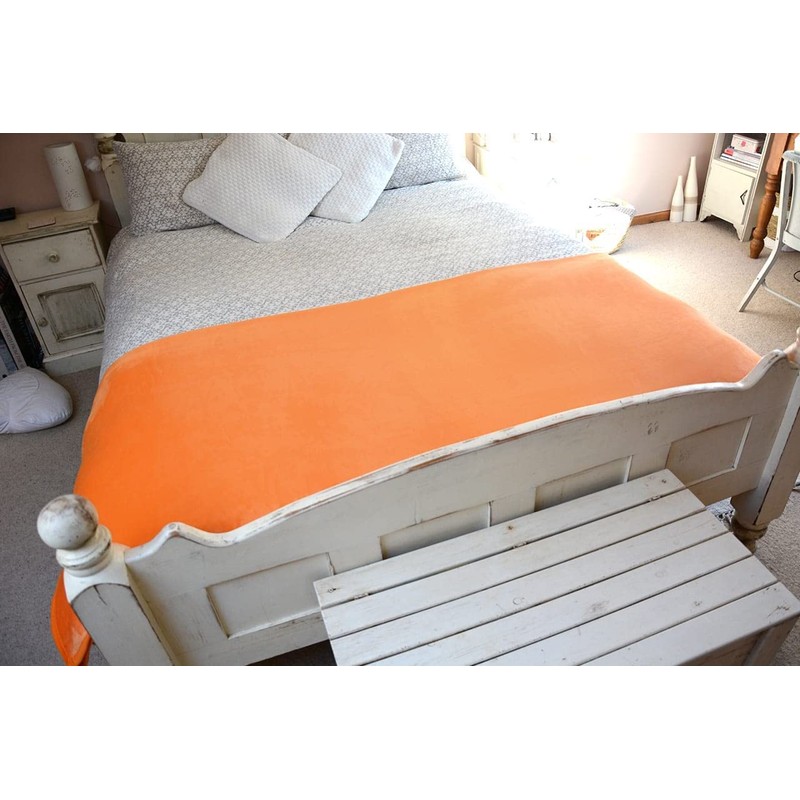Snug Rug Premium Super Soft Fleece Throw Blanket, Mandarin 150
