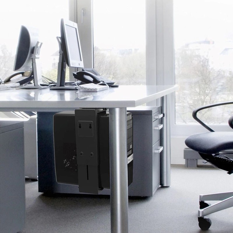 Universal Under Desk CPU PC Mount Holder Adjustable Computer Tower