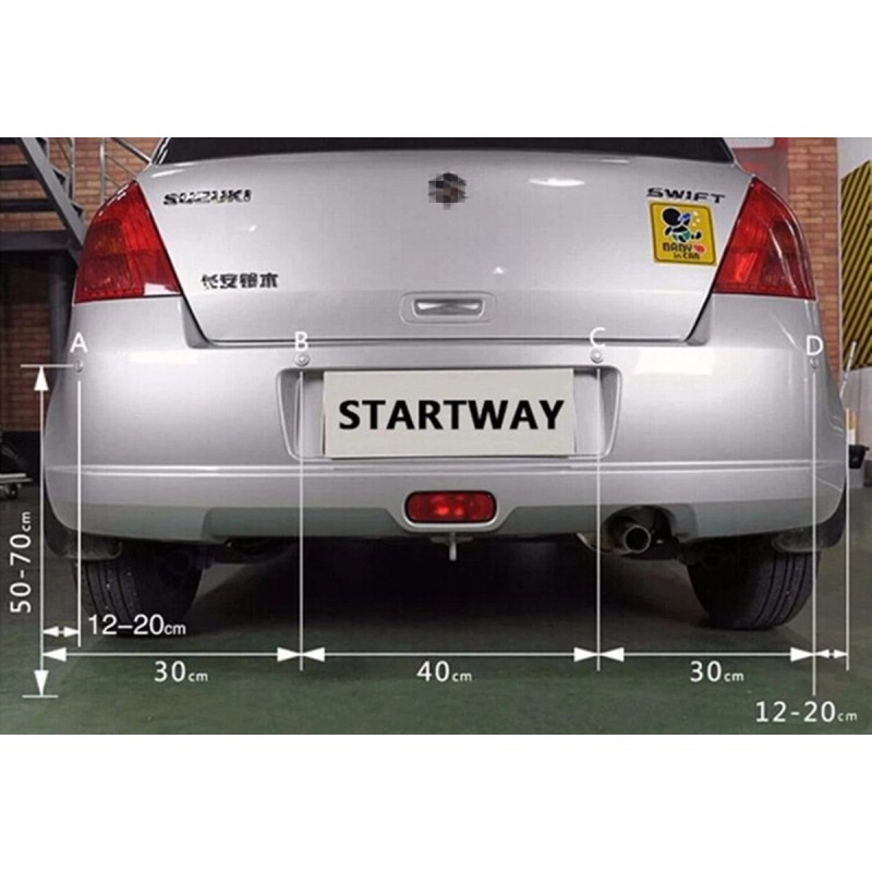 BCSMMCAR Car Parking Sensors 4PCS Adjustable 16mm Flat Sensors Reverse