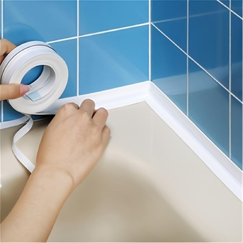 3.2m Self-Adhesive Toilet Caulking Strip, Bathroom Sealant Tape for Floor