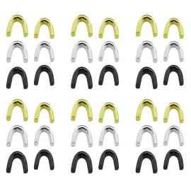 Create idea 60Pcs Metal Top Stop U-Clip Replacement Zinc Alloy Adjustable Clasps Zipper Clip Metal Zipper Latch Slider Retainer Accessories for Clothing Jeans Jackets, Multicoloured, Multisize