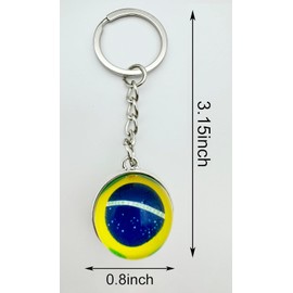 Llavero con bandera de países de América del Sur, llavero genial para llaves de coche, llaveros de acero inoxidable y llaveros