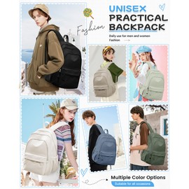 Black Backpack for School, High School Bookbag Back Pack for Teens Girls Boys, Lightweight College Backpack Bookbag for Women Men, Simple Casual Daypack Backpack Mochilas Escolares para Adolescentes