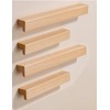SYZOW 6 Pack Wooden Kitchen Cupboard Handles, Cabinet Hardware Drawer