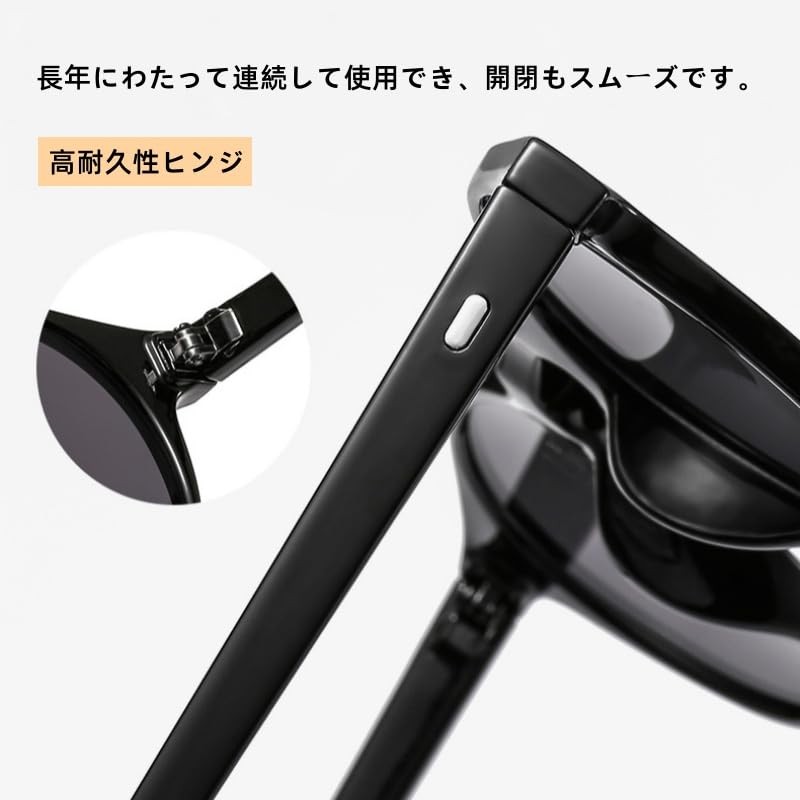 Feisedy B1245 Men's Sunglasses, Round Glasses, UV 400, UV Protection,