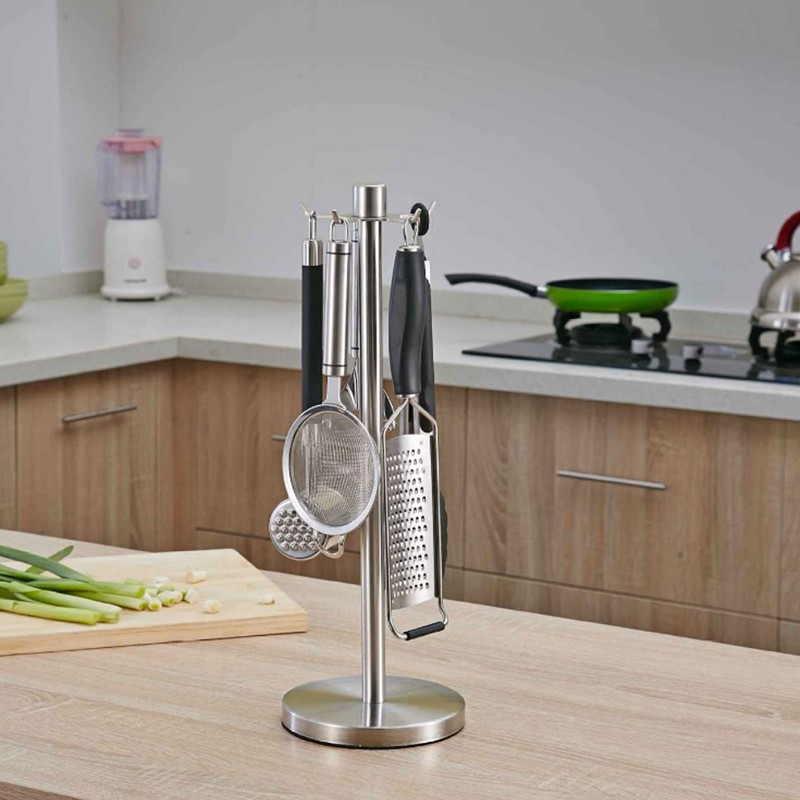 360 Degree Rotating Utensil Rack Spatula Spoon Soup Ladle Holder