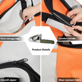 WLSANX 20 inch Chainsaw Carrying Bag, Chainsaw Storage Bag, Oxford Cloth Chainsaw Case Bag, Portable Chainsaw Holder Fit for 16"/18"/20", Chainsaw Bag with Buffer Cotton & Handle Sticky (Green)