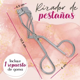 J.H. Company Enchinador Rizador De Pestañas Metalico Con Repuesto Qf-x01