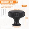 worahroe 10 Pcs Cabinet Knobs Black Matte Metal Round Knurled