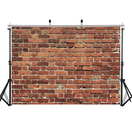AIIKES 10x8FT Red Brick Wall Photography Backdrop Thin Vinyl Photo Backdrops Background Baby Birthday Party Wedding Graduation Home Decoration Photo Booth Studio Prop Banner 11-506