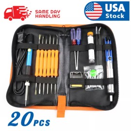 Case Electric Soldering Iron Gun Tool Kit 110V 60W Control ℃ Welding Station Tip Case
