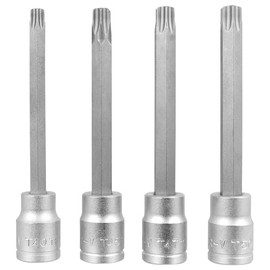 Performance Tool W86020 4pc 3/8-Inch Drive Long Brake Caliper Star Bit Set