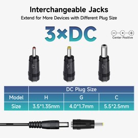 UL Listed 6V 1A 6ft Power Supply Adapter with 3 Adapter Tips, 1000mA 6W AC/DC Switching Adapter for Doorbell Alarm Baby Monitor Trash Can Little Sewing Machine Soap Dispenser and More