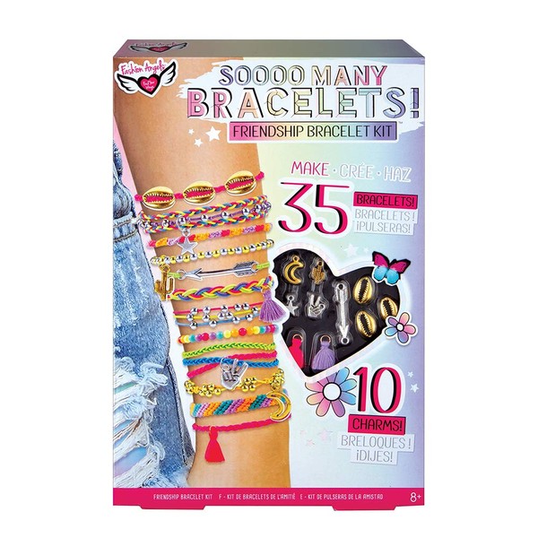 Fashion Angels Mix & Match Charm Bracelet Kit 12506 Includes 10 Metal Charms, Makes 35 Bracelets, Multi, 6.1 Ounce