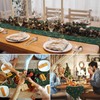 Dremisland Christmas Table Runner Burlap & Cotton Tree Snowflake Hot