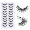 Uytrrsvd 10 Pairs Natural Lightweight False Eyelashes Set | Cat