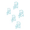 100Pcs Cute Paper Clips Blue Dolphin Style Exquisite Color Strong