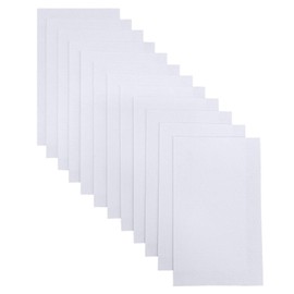 Jtnohx 2mm Stiff Felt Sheets, Thick Felt Fabric, 12pcs 17,78×28,7cm Felt Squares for Crafts, Colour Felt for Sewing & DIY Projects (White)