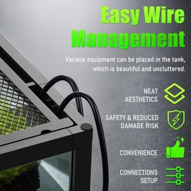 Eckpo 12’’x 12’’x 18’’ Reptile Terrarium with Full View Tempered Glass, 10 Gallon Reptile Habitat Comes with Mesh Top Vent, Suitable for Small Reptiles Such as Gecko, Snake, Frog and Mantis