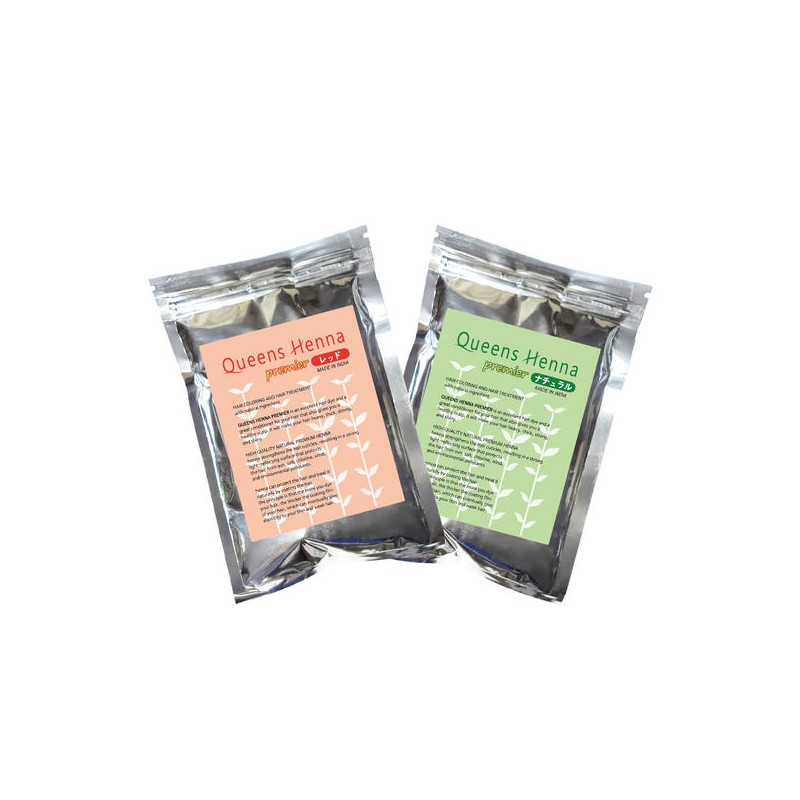 Queens 퀸즈헤나 천연헤나염색약 100g 원플원 100g Queens premium [레드+레드] Queens