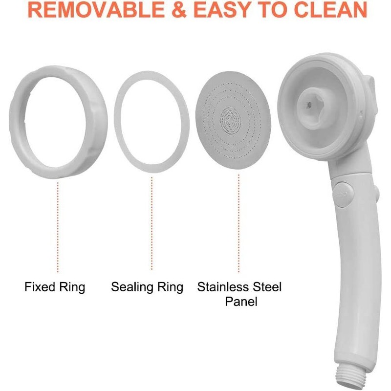 GASLAND CAMPLUX 5FT Portable Hand-Held Showerhead High-Pressure w/Garden Hose for