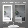 USHOWER 28x36'' LED Bathroom Mirror Wall Vanity Mirror Dimmable Anti-fog