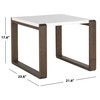 Safavieh Home Collection Bartholomew Mid-Century Modern White and Dark Brown