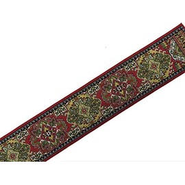 Melody Jane Dolls House Woven Stair Carpet Runner Red & Green 1:12 Flooring