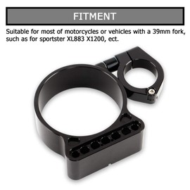 Speedometer Relocation Bracket Cover Side Mount Speedometer Instrument Housing for Sportster 883 XL1200 883(Black)