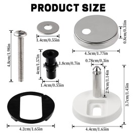 Stainless Steel Hinge Fixing Kit Replacements,Toilet Seat Fittings Fixings, Replacement Hinge with Fittings and Repair Parts, Enhanced Durability Back Replacement Hinge for Toilet (Upgraded Version)