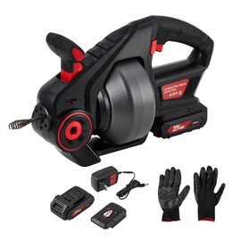 Electric Drain Auger, 25 ft Plumbing Snakes, Snake Drain Clog Remover for Unclogging Toilet, Sewer, Bathroom, Sink Drain Pipes