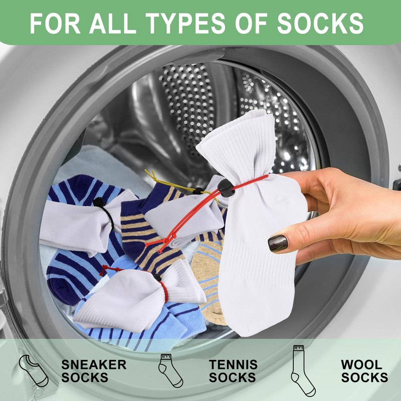 Wowangce 50 Pcs Sock Clips for Laundry Locks Your Socks