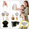 Drinks Holder Pushchair Cup Holder 2-in-1 Adjustable Bottle Holder with
