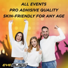 EyeBlack Glitter Bible Verse Face - New and Old Testemant Bible Verse, Set of 12 - Sparkling Designs for Churches, Slow Pitch Softball, Cheerleaders, Cheerleading (Phil-4:13)