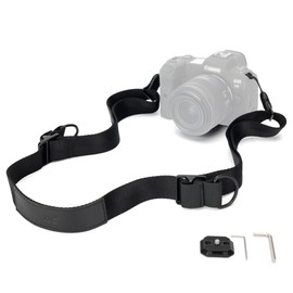 JJC - Correa para el cuello para cámara DSLR con conector patentado de liberación rápida, correa ajustable para cámara de hombro para Canon EOS R10 R8 R7 R6 Mark II Nikon D810 D780 D750