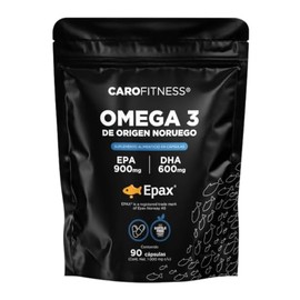 Omega 3 EPAX Noruego 1500 mg Totales (900 mg EPA + 600 mg DHA) | Aceite de Pescado Concentrado Patente Premium | 90 Cápsulas Softgel | Sin Azúcar, Sin