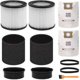 ANBOO Replacement Filter for Shop Vac 90304 90350 90333, Vacuum Bags for Shop Vac 10-14 Gallon, 90585 Foam Sleeve Filter, fits Most Wet/Dry Vacuum Cleaners 5 Gallon and above, with Retaining Band