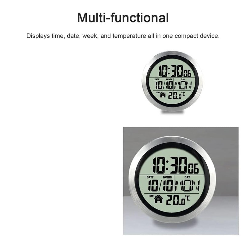 Lyaciomn Digital Shower Clock Waterproof, Bathroom Timer Clock, Digital Kitchen