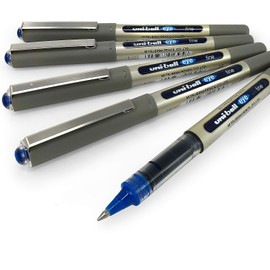 uni-ball - UB-157 Liquid Ink Rollerball Pens - 0.7mm Nib - Blue Ink - Pack of 5