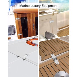 HZSIFU (4PCS) 4" x 1.5" Boat Hinges 316 Stainless Steel Marine Grade, Heavy Duty Door Hinge with Screws, Mirror Polished SS316 Marine Hatch Hinge Mount for Ship RV Yacht