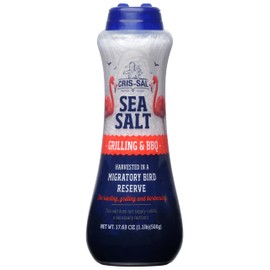 Cris-Sal Gourmet Grilling Sea Salt, Coarse Diamond Crystal Full Flavor Natural Grain Salt, Great for Cooking, Baking, Table Seasoning Recipes, Finishing and More, Pantry Friendly (17.63 Oz)