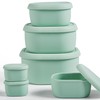 ISSEVE 6Pcs/Set Nesting Silicone Food Storage Containers with Lids, BPA