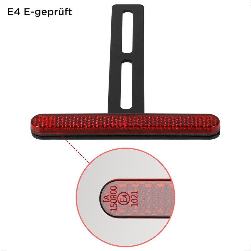 Evermotor Reflector Motorcycle Rear with Long T-Holder, Pack of 2,