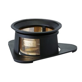 Cores C211BK Gold Filter, Black, 1 Cup, 3 Month Extended Warranty No Paper Filter Required, Jointly Developed by Maruyama Coffee