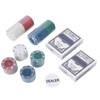 100PCS Poker Chips Cards with Portable Carrying Case for Texas