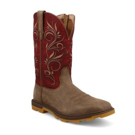 Twisted X Women's 10" UltraLite X Boot, Wide Square Toe with UltraLite X, Black, 6 B